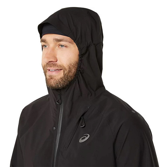 Куртка мужская ASICS Metarun Waterproof Performance Black - Фото 9 большая