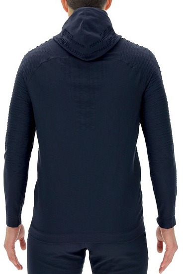 Куртка мужская UYN Run Fit Ow Hooded Full Zip Blackboard - Фото 2 большая