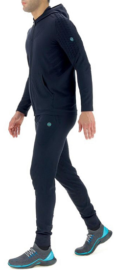 Куртка мужская UYN Run Fit Ow Hooded Full Zip Blackboard - Фото 3 большая