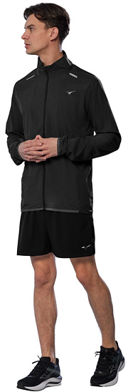 Куртка мужская Mizuno Tech Light Black - Фото 3 большая
