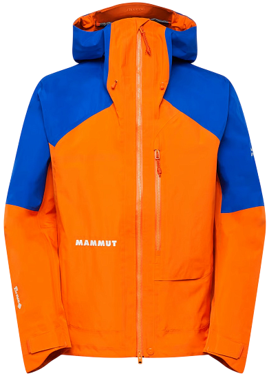 Куртка мужская Mammut Eiger Nordwand Advanced Hs Hd Eiger Orange/Eiger Blue - Фото 1 большая