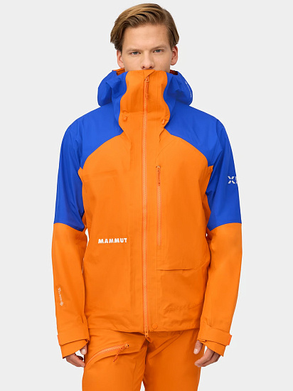 Куртка мужская Mammut Eiger Nordwand Advanced Hs Hd Eiger Orange/Eiger Blue - Фото 4 большая