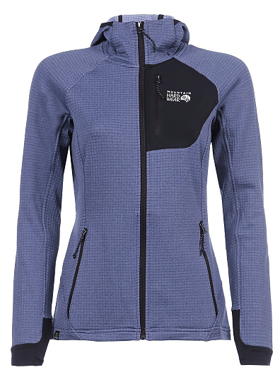 Куртка женская Mountain Hardwear Polartec Power Grid Full Zip Hoody Lapis Dusk Gradient Print - Фото 1 большая