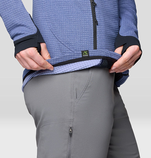 Куртка женская Mountain Hardwear Polartec Power Grid Full Zip Hoody Lapis Dusk Gradient Print - Фото 7 большая