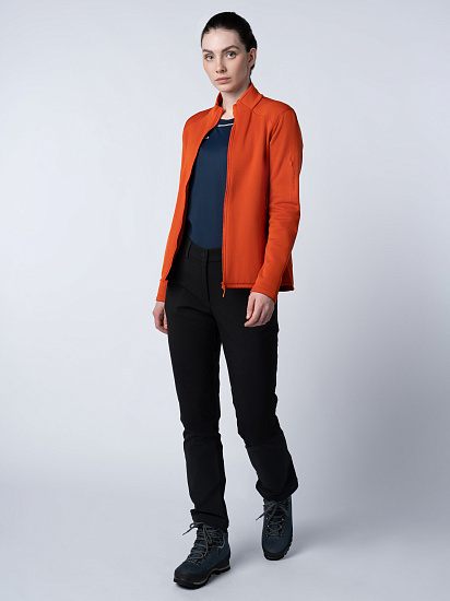 Куртка женская Kailas Stand Colar Fleece Oxidized Orange - Фото 4 большая