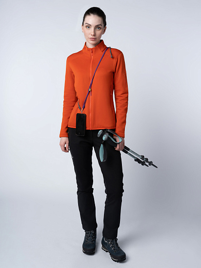 Куртка женская Kailas Stand Colar Fleece Oxidized Orange - Фото 6 большая