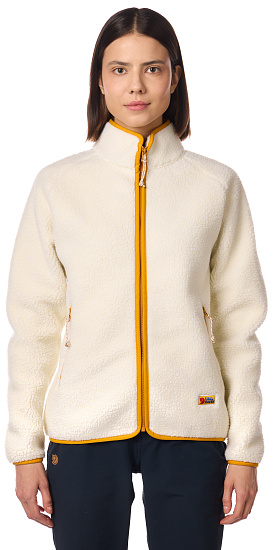 Куртка женская Fjallraven Vardag Pile Fleece Chalk White - Фото 3 большая