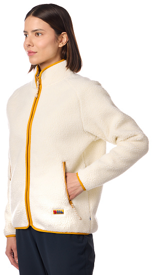 Куртка женская Fjallraven Vardag Pile Fleece Chalk White - Фото 4 большая