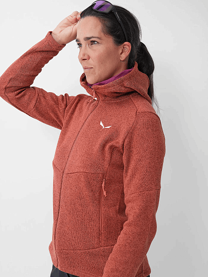 Куртка женская Salewa Puez Rocca Pl Hood Etruscan Red - Фото 4 большая