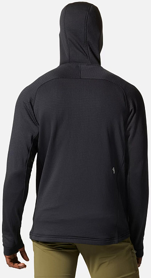 Куртка мужская Mountain Hardwear Power Grid Full Zip Hoody Black - Фото 3 большая