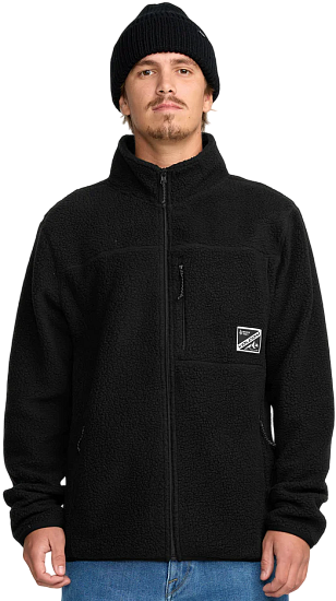 Куртка мужская Volcom Nelson Sherpa Fz Black - Фото 3 большая
