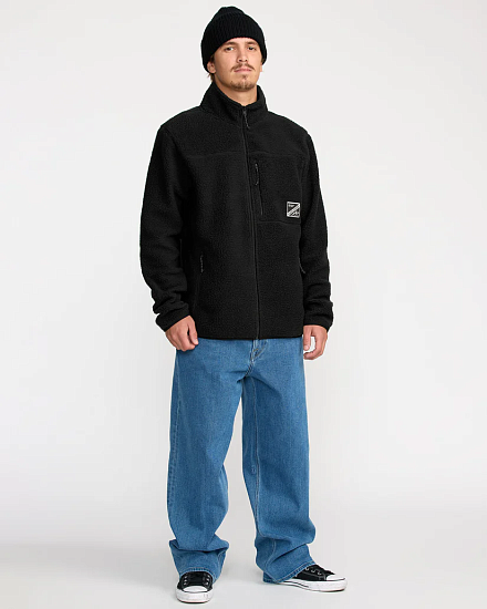 Куртка мужская Volcom Nelson Sherpa Fz Black - Фото 5 большая