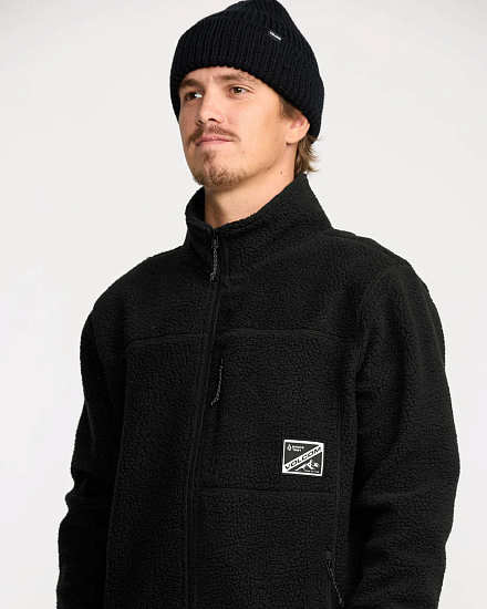 Куртка мужская Volcom Nelson Sherpa Fz Black - Фото 7 большая