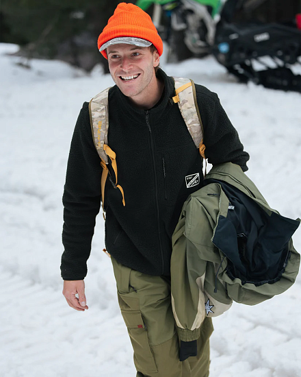 Куртка мужская Volcom Nelson Sherpa Fz Black - Фото 8 большая