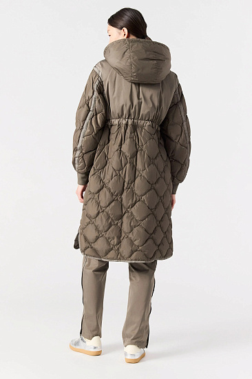 Пальто женское Parajumpers Kagura Olive Grey - Фото 6 большая