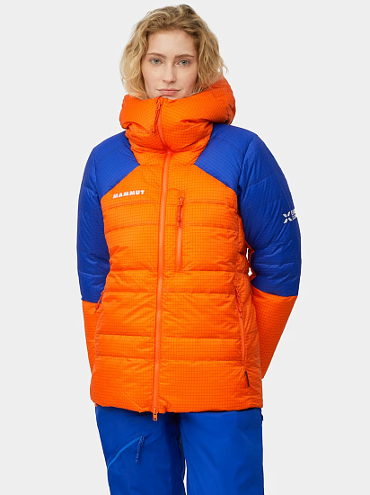Куртка женская Mammut Eiger Nordwand Advanced Down In Hd Eiger Orange/Eiger Blue - Фото 3 большая
