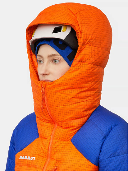 Куртка женская Mammut Eiger Nordwand Advanced Down In Hd Eiger Orange/Eiger Blue - Фото 11 большая