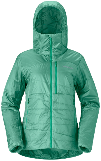 Куртка женская Norrona Falketind Thermo40 Zip Hood Malachite Green - Фото 1 большая