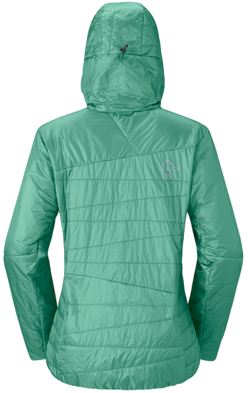Куртка женская Norrona Falketind Thermo40 Zip Hood Malachite Green - Фото 3 большая