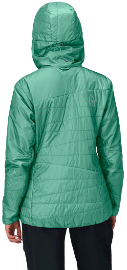 Куртка женская Norrona Falketind Thermo40 Zip Hood Malachite Green - Фото 6 большая