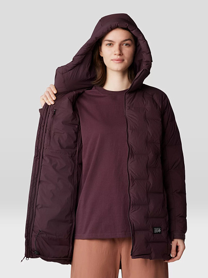 Куртка женская Mountain Hardwear Stretchdown Parka Blackberry - Фото 10 большая