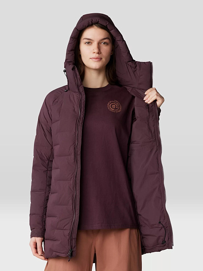 Куртка женская Mountain Hardwear Stretchdown Parka Blackberry - Фото 11 большая