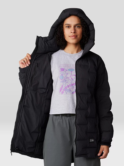 Куртка женская Mountain Hardwear Stretchdown Parka Black - Фото 8 большая
