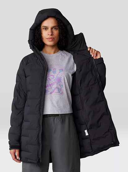 Куртка женская Mountain Hardwear Stretchdown Parka Black - Фото 9 большая