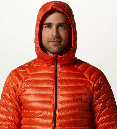 Куртка мужская Mountain Hardwear Ghost Whisperer UL Hoody State Orange - Фото 5 большая