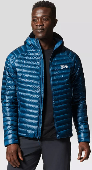 Куртка мужская Mountain Hardwear Ghost Whisperer Hoody Dark Caspian - Фото 5 большая