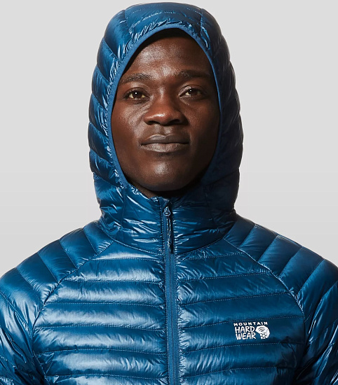 Куртка мужская Mountain Hardwear Ghost Whisperer Hoody Dark Caspian - Фото 6 большая