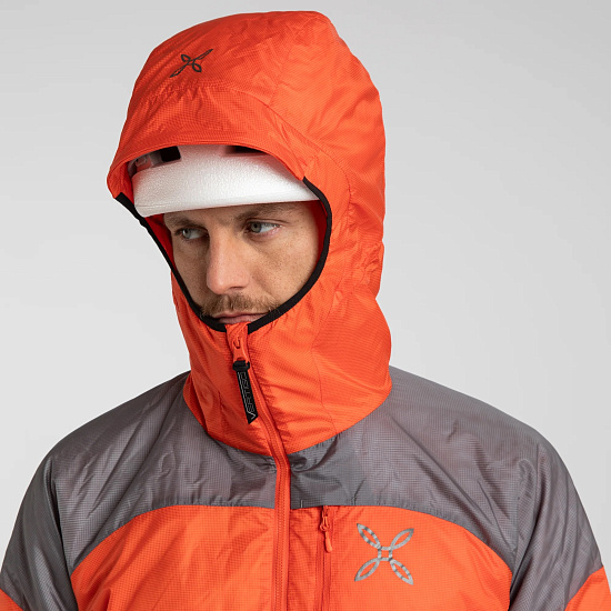 Куртка мужская Montura Vertigo Hybrid Hooded Orange/Mid Grey - Фото 9 большая