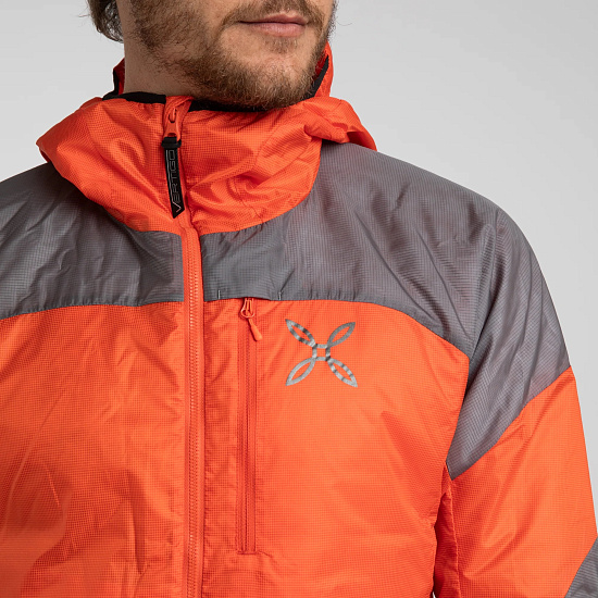 Куртка мужская Montura Vertigo Hybrid Hooded Orange/Mid Grey - Фото 13 большая