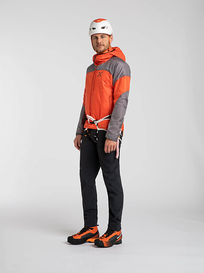 Куртка мужская Montura Vertigo Hybrid Hooded Orange/Mid Grey - Фото 15 большая