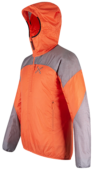 Куртка мужская Montura Vertigo Hybrid Hooded Orange/Mid Grey - Фото 4 большая