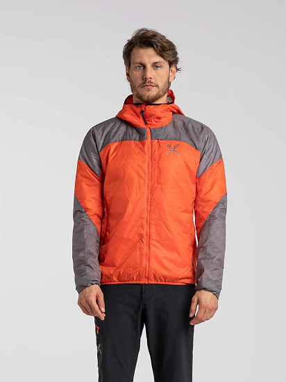 Куртка мужская Montura Vertigo Hybrid Hooded Orange/Mid Grey - Фото 5 большая