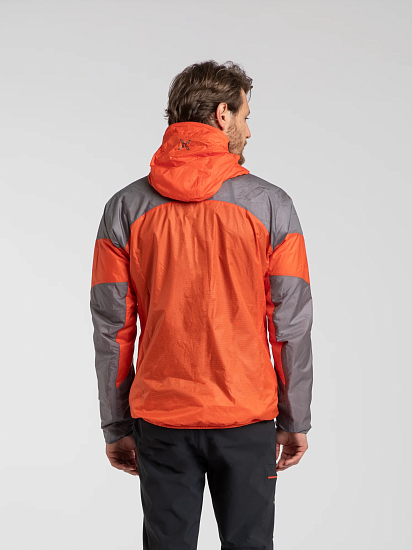 Куртка мужская Montura Vertigo Hybrid Hooded Orange/Mid Grey - Фото 6 большая
