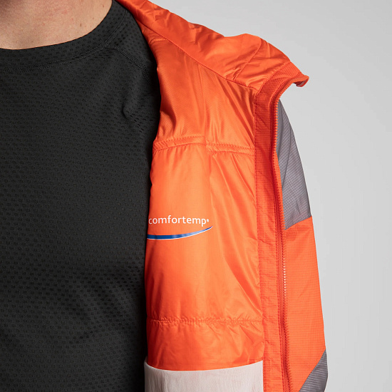 Куртка мужская Montura Vertigo Hybrid Hooded Orange/Mid Grey - Фото 8 большая