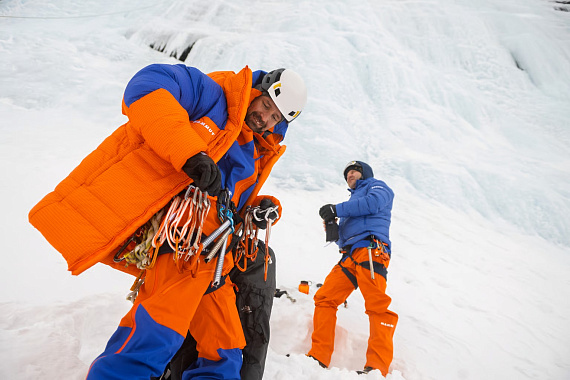 Куртка мужская Mammut Eiger Nordwand Pro Down In Hd Eiger Orange/Eiger Blue - Фото 10 большая