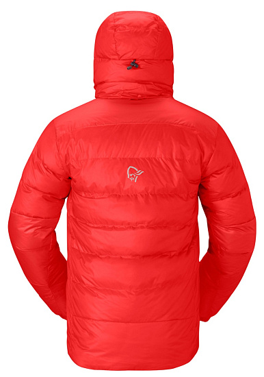 Куртка мужская Norrona Trollveggen Down 800 Hood Flame Scarlet - Фото 2 большая