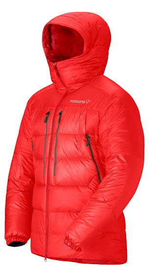 Куртка мужская Norrona Trollveggen Down 800 Hood Flame Scarlet - Фото 3 большая