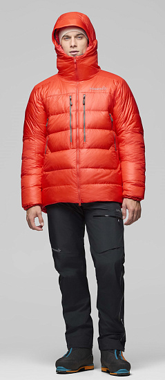 Куртка мужская Norrona Trollveggen Down 800 Hood Flame Scarlet - Фото 4 большая