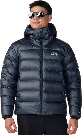 Куртка мужская Mountain Hardwear Phantom Alpine Down Hooded Blue Slate - Фото 3 большая