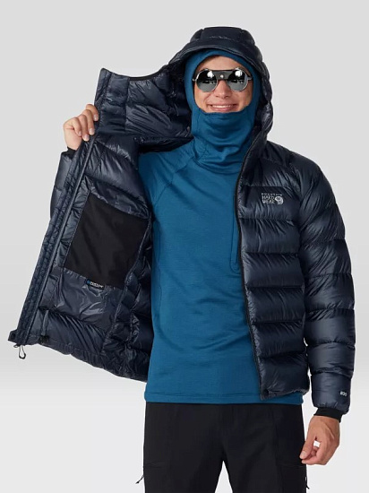 Куртка мужская Mountain Hardwear Phantom Alpine Down Hooded Blue Slate - Фото 9 большая