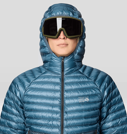 Куртка мужская Mountain Hardwear Ghost Whisperer Hoody Adriatic Blue - Фото 6 большая