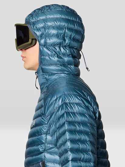 Куртка мужская Mountain Hardwear Ghost Whisperer Hoody Adriatic Blue - Фото 7 большая
