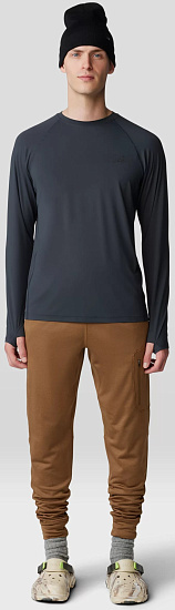 Лонгслив мужской Mountain Hardwear Crater Lake Dark Storm - Фото 6 большая