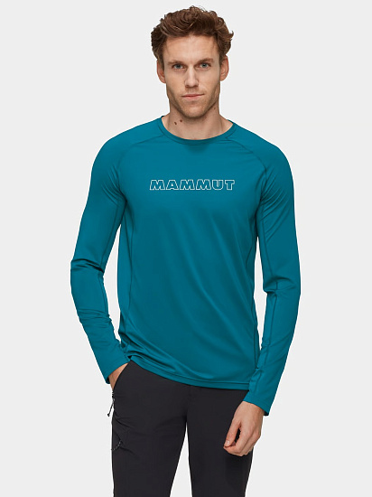 Лонгслив мужской Mammut Selun Fl Logo Deep Teal - Фото 3 большая