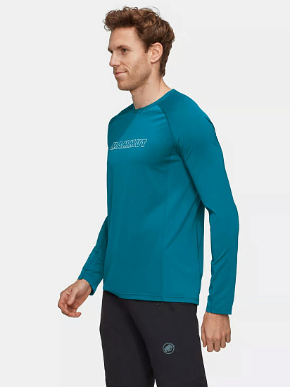Лонгслив мужской Mammut Selun Fl Logo Deep Teal - Фото 4 большая