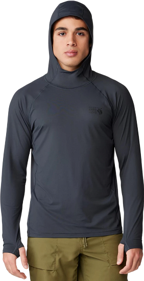 Лонгслив мужской Mountain Hardwear Crater Lake Hoody Dark Storm - Фото 3 большая